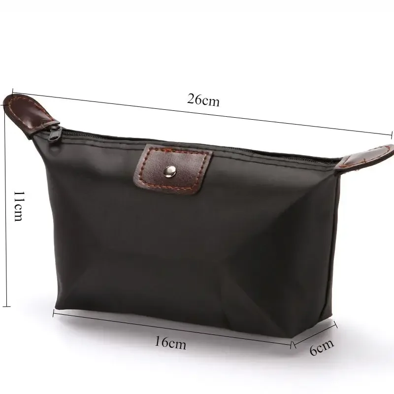 trousse de maquillage pliante couleur bonbon, organisateur cosmétique portable de voyage avec sangle de transport
