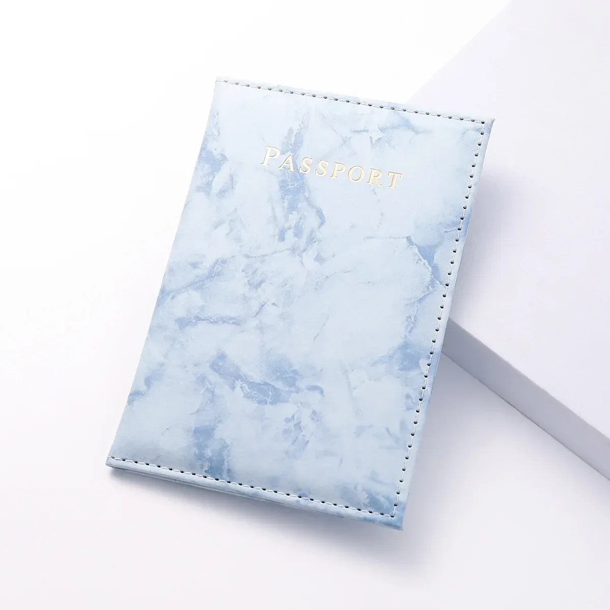 porte-passeport de voyage à motif marbré, couvertures de passeport, clip de billet d'avion, porte-carte d'identité et de crédit, accessoires de voyage