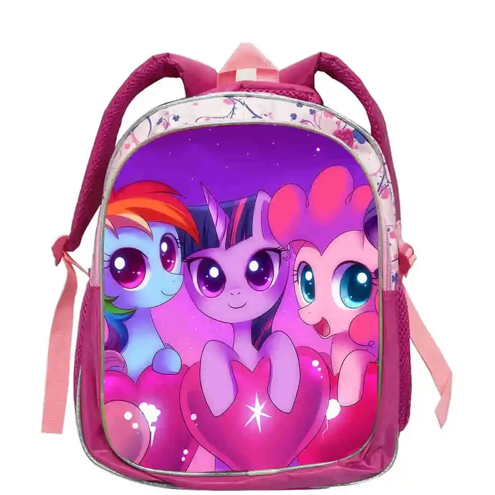 sac à dos rose my little pony rainbow equestria, cartable de maternelle, sac à double épaule, sac de voyage en cuir, cadeaux