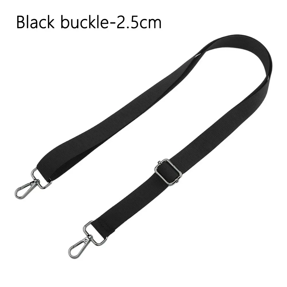 sangle de sac à main en nylon noir pour femme, poignées de remplacement réglables, ceinture amovible, poignée de sac messager, largeur de 3.8cm