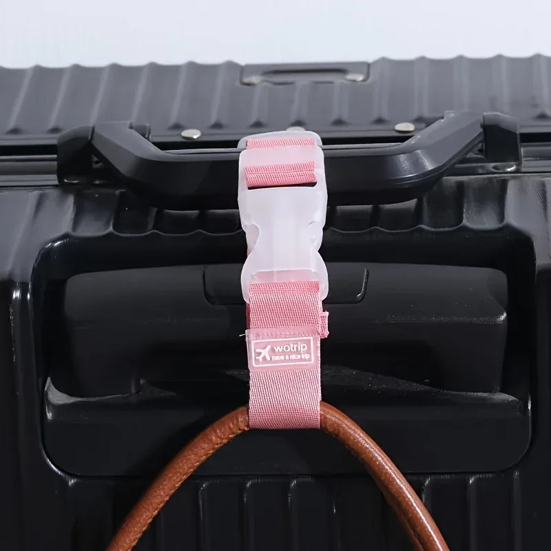 Sangle de bagage en nylon colorée, 2 pièces, ceinture de valise de voyage réglable avec boucle de déverrouillage, facile à transporter, pratique pour la voiture