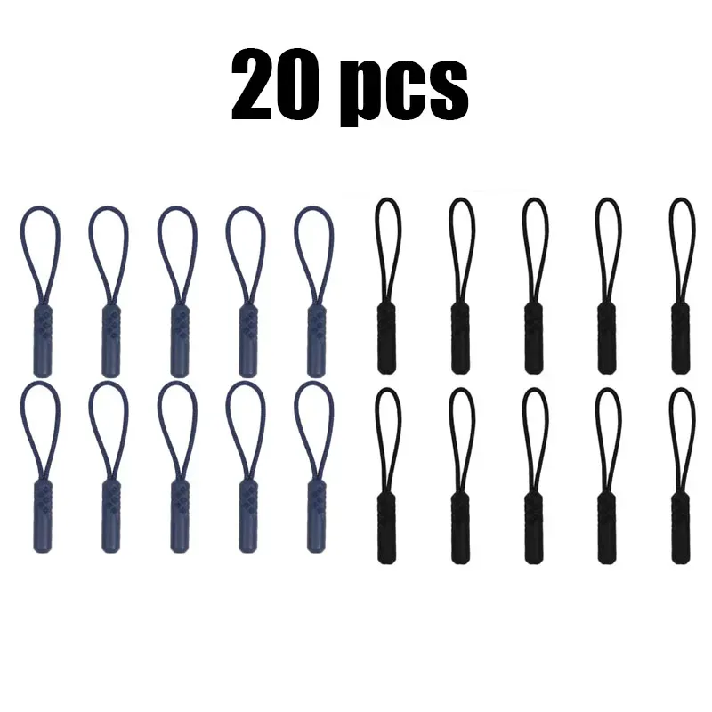 10/20 pièces tiroir de fermeture éclair, embout de remplacement pour cordon, clip de fixation pour boucle cassée, languette de fermeture éclair pour sac de voyage, valise, tente, sac à dos