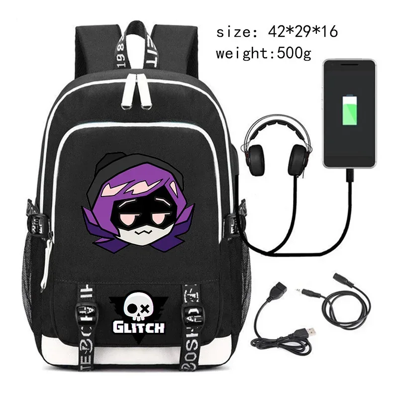 nouveau murder drones sac à dos pour étudiant garçons mode tendance sac à dos usb ordinateur portable sac à dos dessin animé noir fille sac d'école pour adolescent