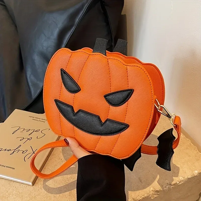 sac à main de style diable avec crâne fantôme pour femme et fille, sacoche à la mode, style enchanteur, citrouille d'halloween