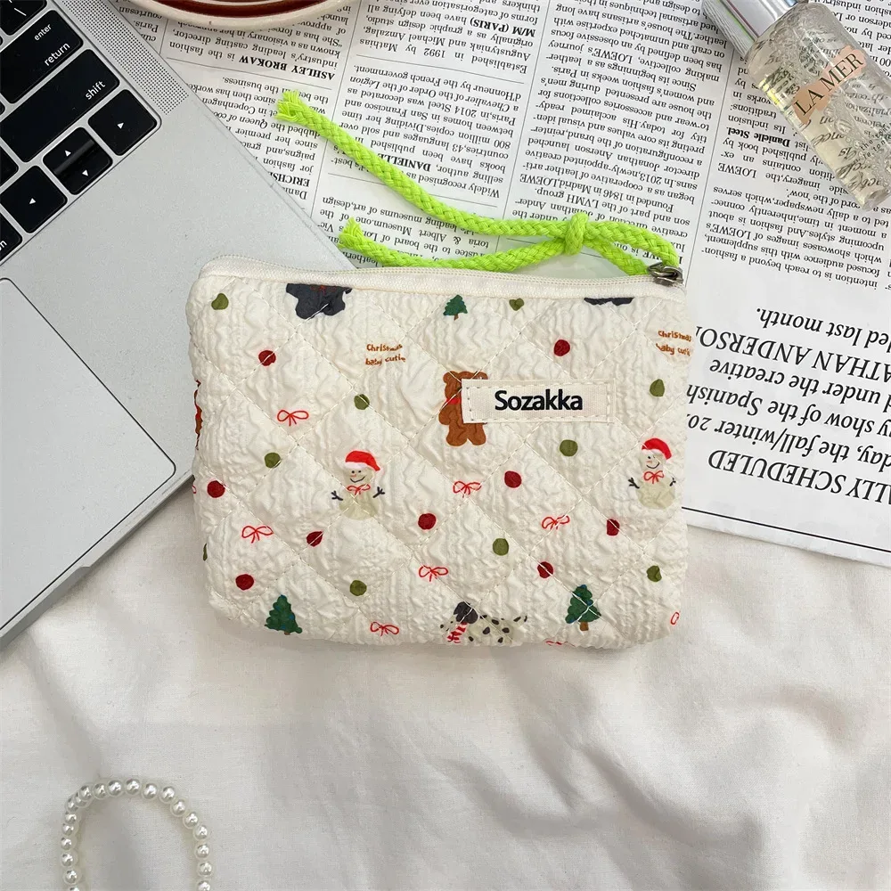 petit sac de rangement portable pour cosmétiques, sac à main de voyage mignon, rouge à lèvres, carte d'écouteur, mini sac à main de maquillage, poudres, trousse de maquillage