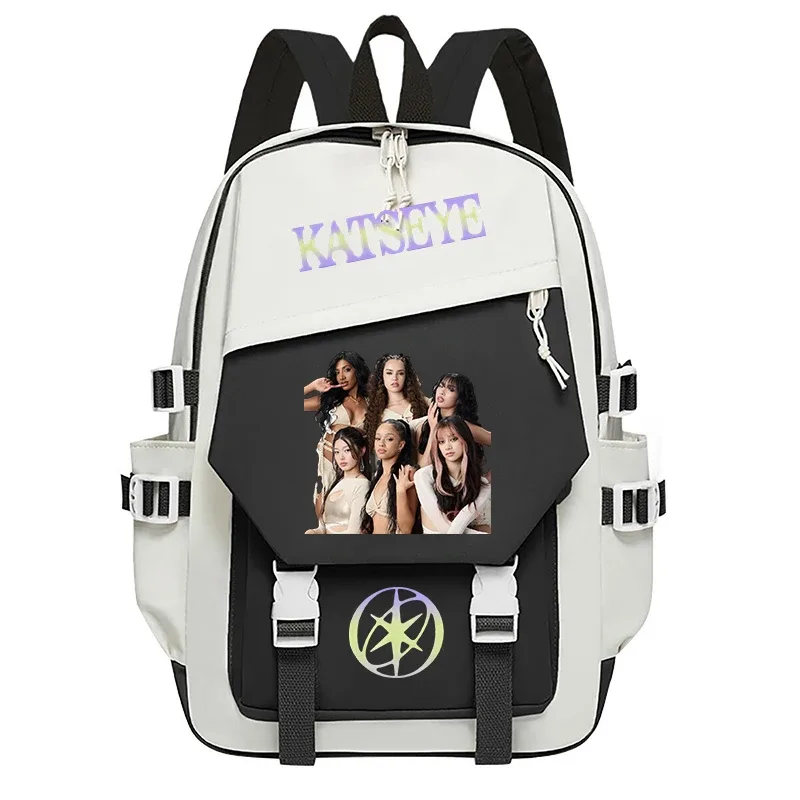 sac à dos kpop katseye pour femmes, sacs d'école multifonctionnels de grande capacité, sac à dos pour adolescents et étudiants, sac de voyage pour fans de mode
