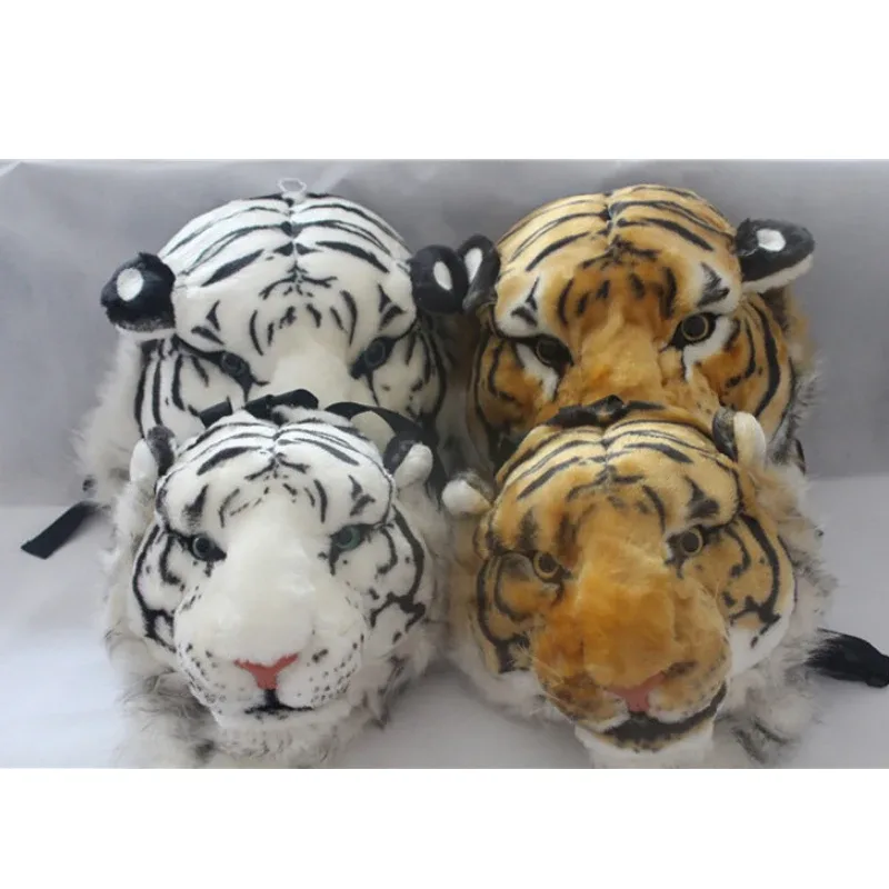 sac dos tissu coton tête tigre motifs pelage orange noir peluche expressive usage étudiant voyage