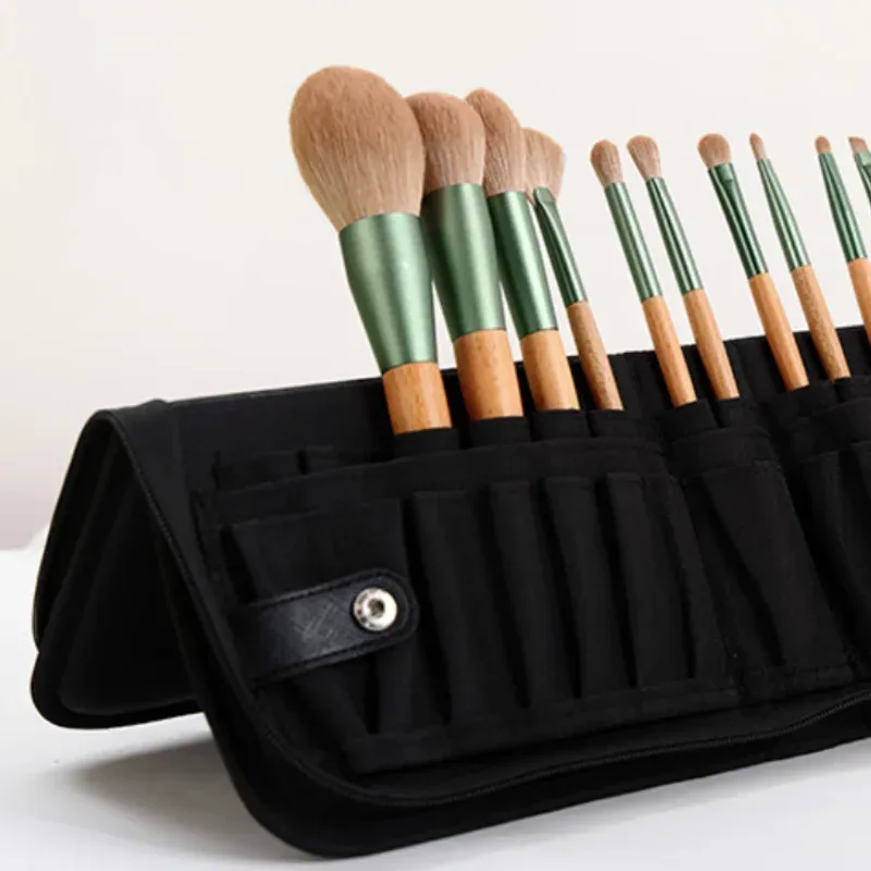 sac à pinceaux de maquillage pliable pour femmes, organisateur de voyage, trousse de toilette cosmétique pour outils de beauté, pochette d'accessoires de lavage