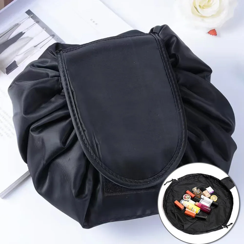 sac de rangement portable étanche pour cosmétiques, sac paresseux de proximité wstring, poudres de maquillage magiques, grande capacité, trousse de beauté de toilette de voyage