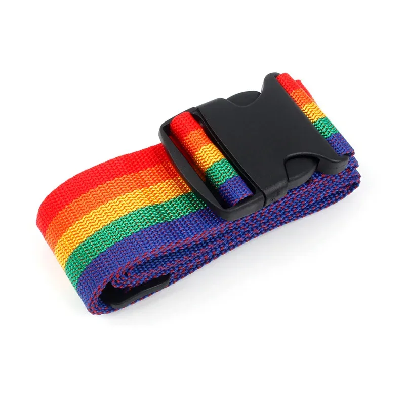 sangle de bagage en nylon réglable, 1 pièce, sangle à boucle pour valise de voyage, accessoires de voyage, emballage de valise, ceinture de sécurité