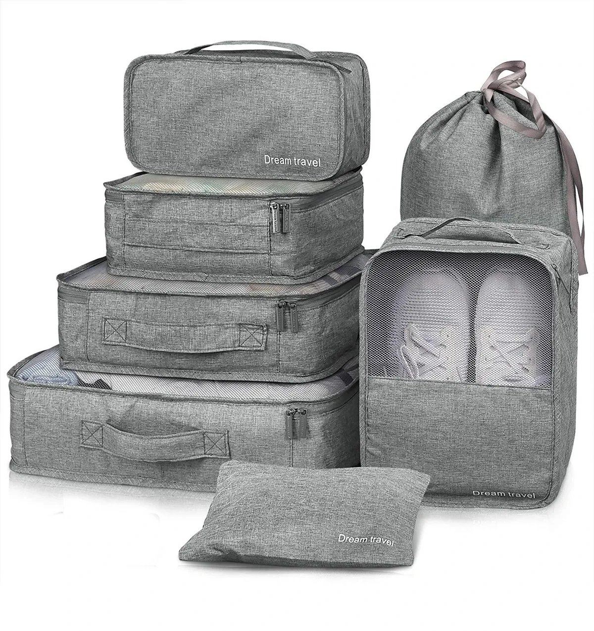 organisateur voyage sacs rangement oxford doux polyvalent transparent respirant fermeture éclair durabledurable pliable transport facile conception boucle empilable vêtements