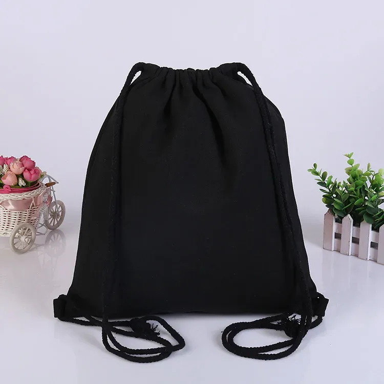 sac de rangement en coton avec cordon de serrage, sacs en toile blanche pour bonbons, pochette cadeau, sacs réutilisables pour articles ménagers, sacs anti-poussière