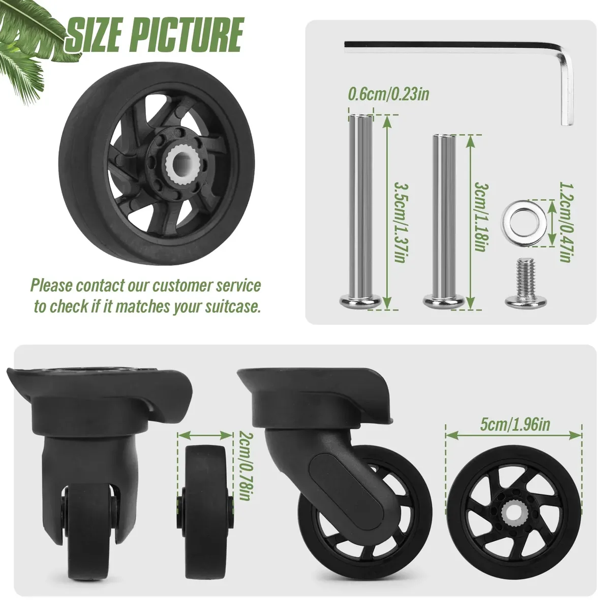 Roues Remplacement Plastique Noires Grises Valise Transport Voyage Robustes Faciles Installer Charge Importante Stabilité Confort