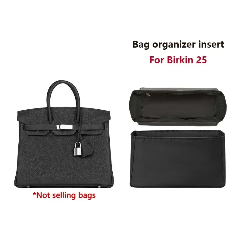 organisateur de sac pour birkin 25, en nylon, support de rangement pour sac platinum, rangement ordonné, modification intérieure soignée, accessoires de sac.
