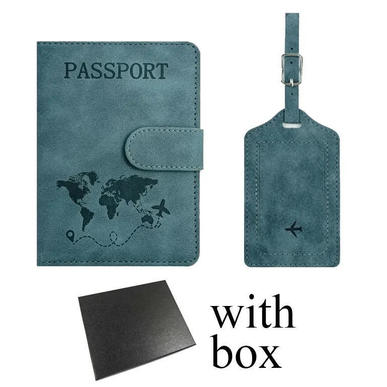 porte-passeport personnalisé, étiquette de bagage, boîte cadeau, accessoires de voyage tendance diy, vente en gros, gravure de logo, portefeuille de voyage