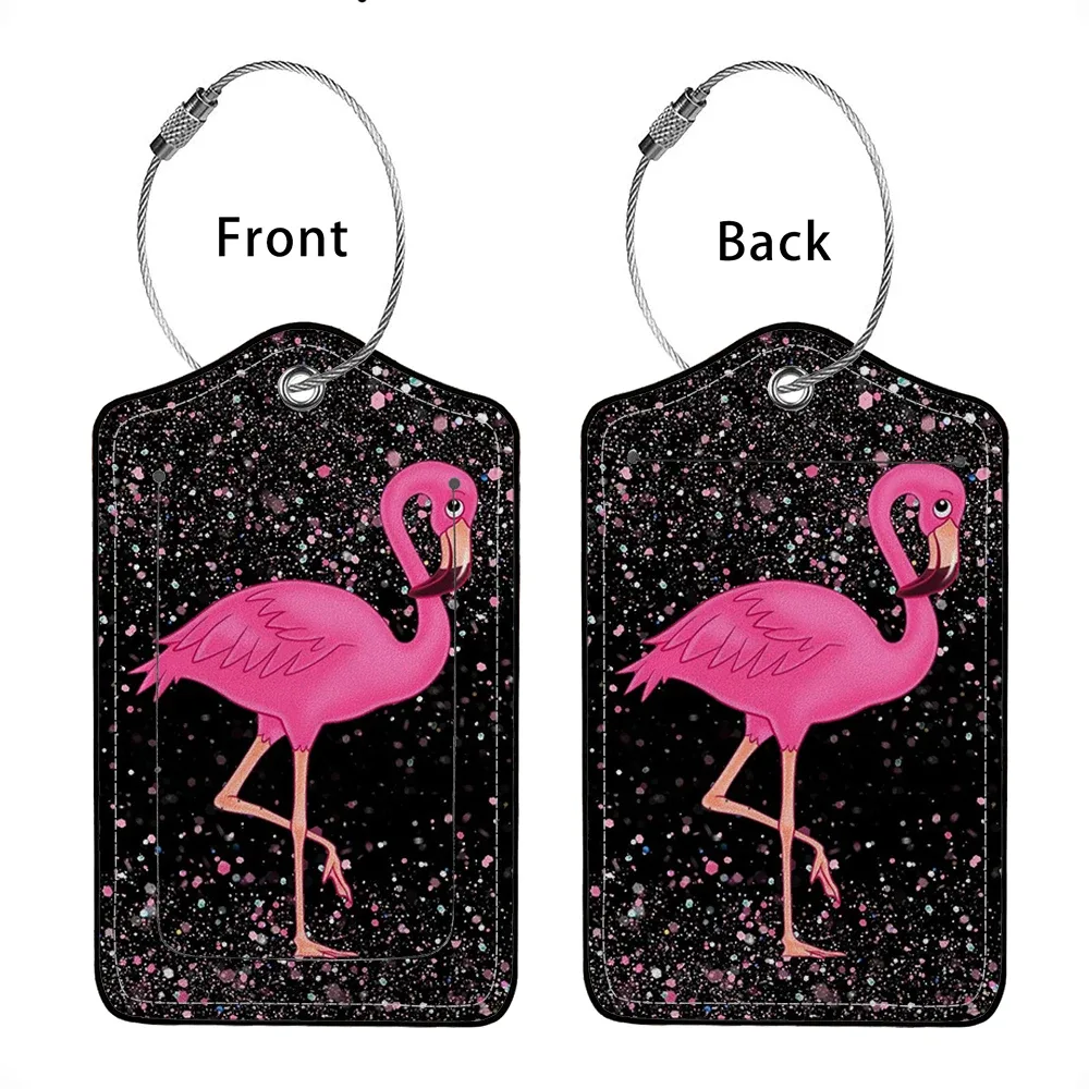 offre spéciale animaux mignons en cuir étiquette de bagage d'affaires étiquette d'adresse de valise étiquette de valise d'embarquement étiquette nom id adresse clip