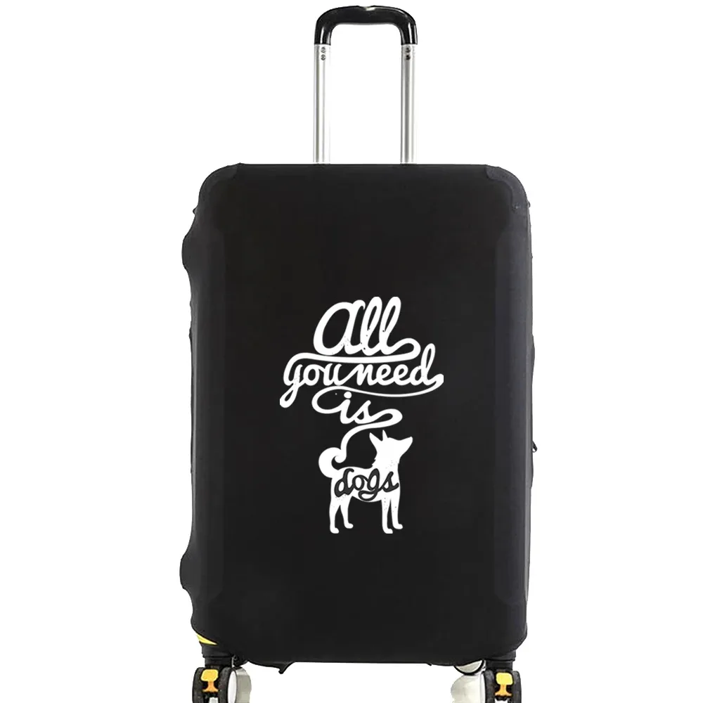 juste de bagage unisexe avec motif de série d'images blanches, sacs à poussière élastiques, valise à roulettes, étui à la mode, accessoires de voyage, 18 "-28"