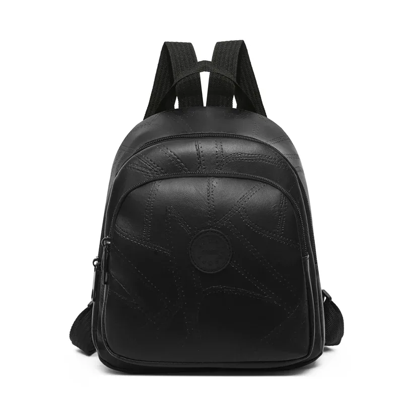 mini sac à dos élégant en simili cuir multicolore, sangle réglable, léger pour les sorties quotidiennes, sac fonctionnel décontracté et élégant