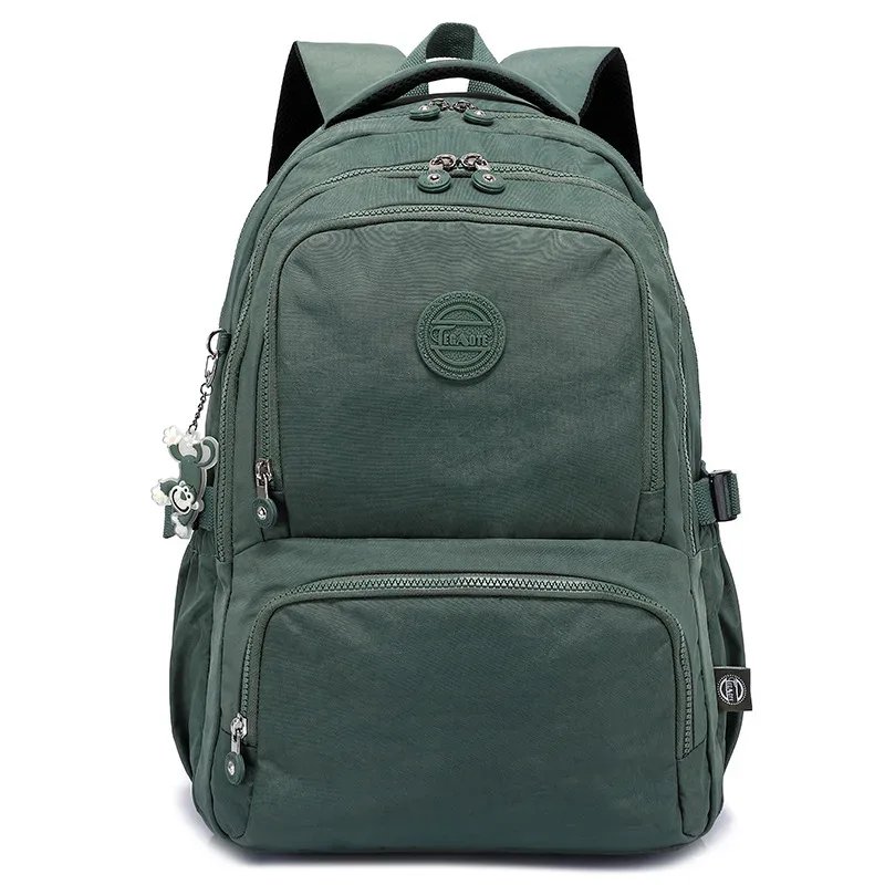 sac à dos en nylon imperméable de grande capacité pour hommes et femmes, sac d'école, sac de voyage, vert, bleu, rouge, rose, noir, garçon, fille, a4, m2302