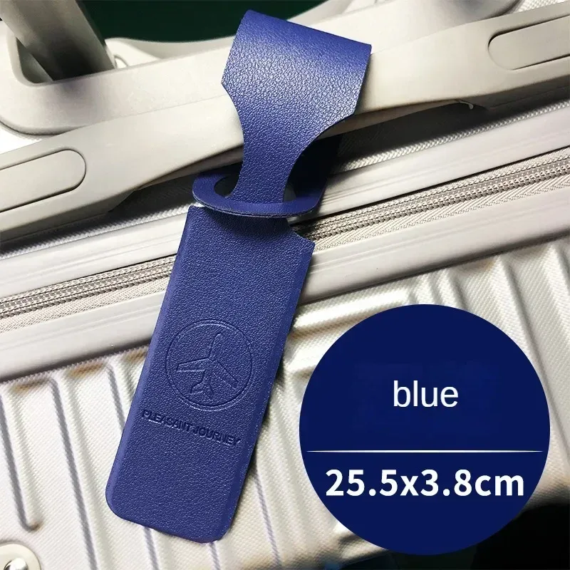 étiquette bagage simili cuir motif avion texte voyage couleur multiple usage identité valise nom adresse