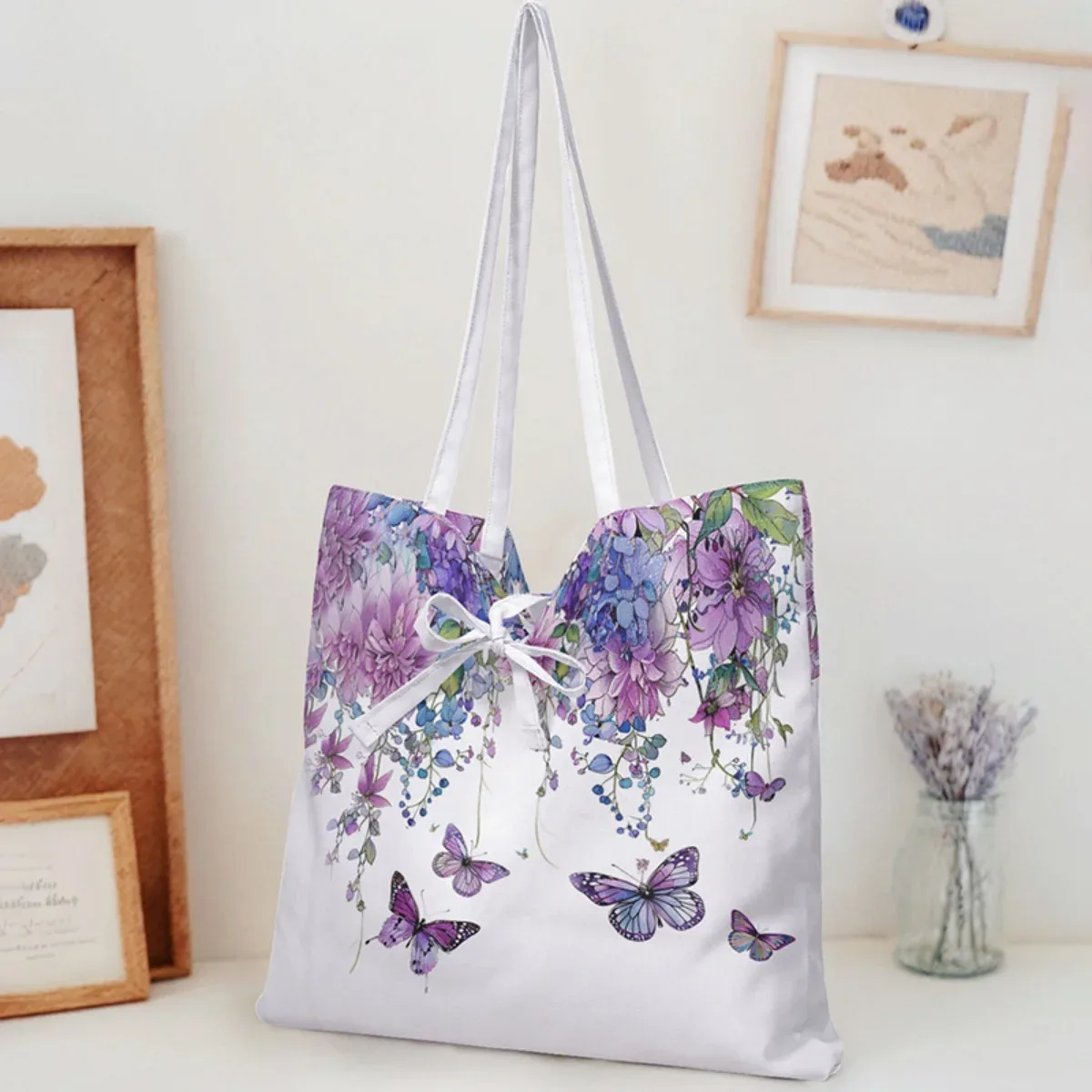 sac fourre-tout mignon pour femmes, portable, polyvalent, motif lettres et dessins animés, sac à main écologique, sac de shopping à la mode pour femmes