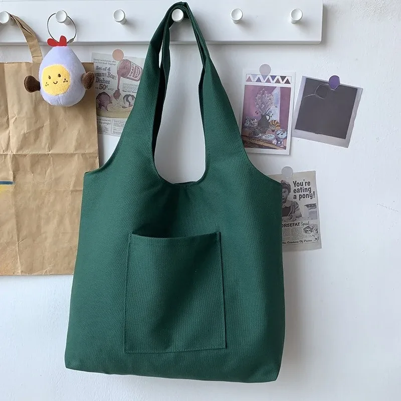 sacs à bandoulière décontractés avec logo personnalisé, sacs de shopping en toile pliables, sacs esthétiques pour femmes, sacs écologiques réutilisables de haute qualité pour femmes