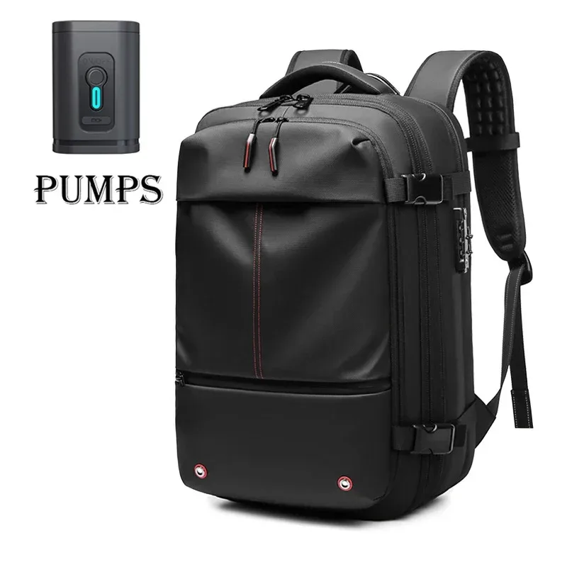 sac à dos de voyage pour hommes, sac à dos pour ordinateur portable avec compression sous vide, 17 pouces, grande capacité, sac à dos scolaire, sac à dos de randonnée, sac à dos d'affaires