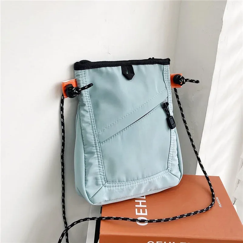 mini sac à bandoulière en nylon, petit portefeuille souple pour téléphone, sac à bandoulière multifonctionnel à sangle réglable, sac à main en toile