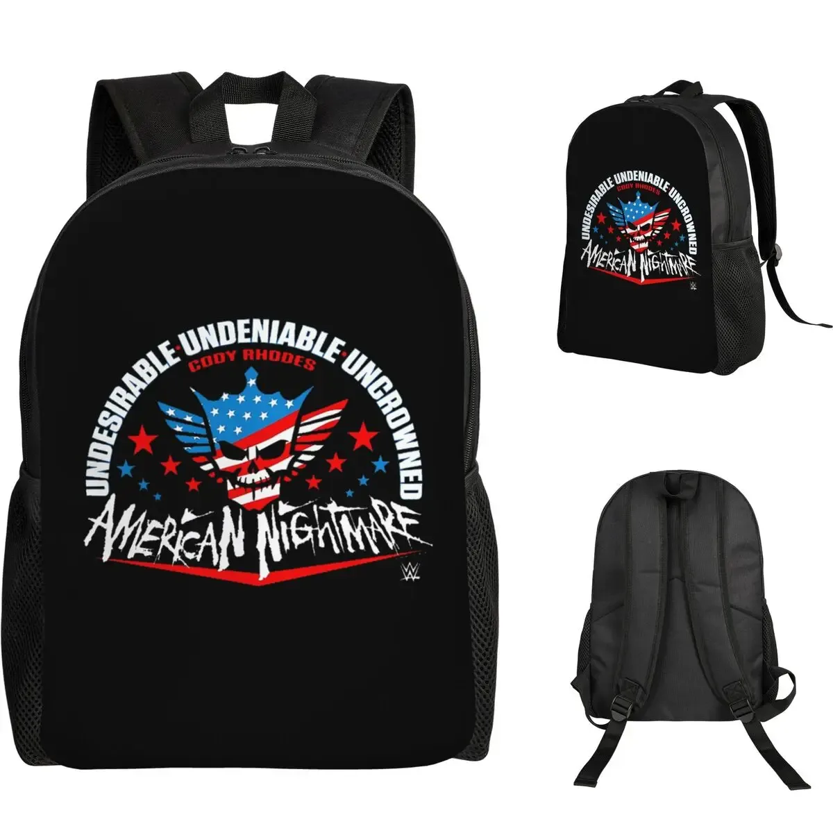 Cody Rhodes Sac à dos d'étudiant, sac d'école, sac à dos de randonnée, sac à dos de voyage pour hommes et femmes, sac à dos tendance, sacs à bandoulière