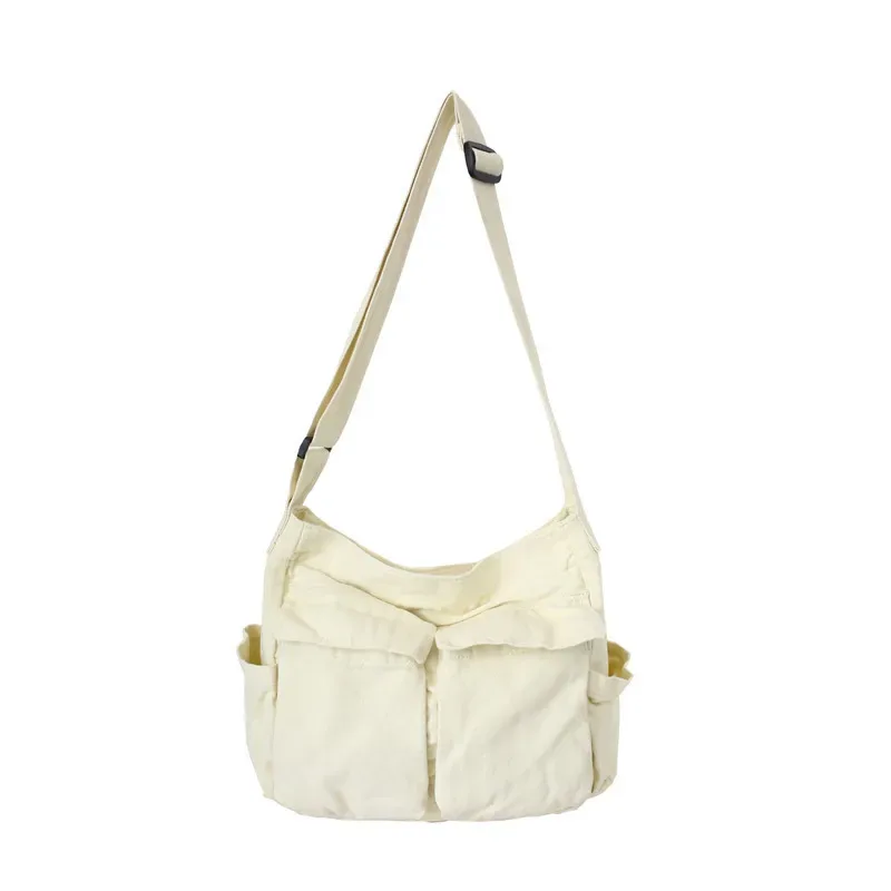 sac à bandoulière en toile pour vêtements de travail, sacoche rétro de grande capacité, nouvelle classe d'étudiant