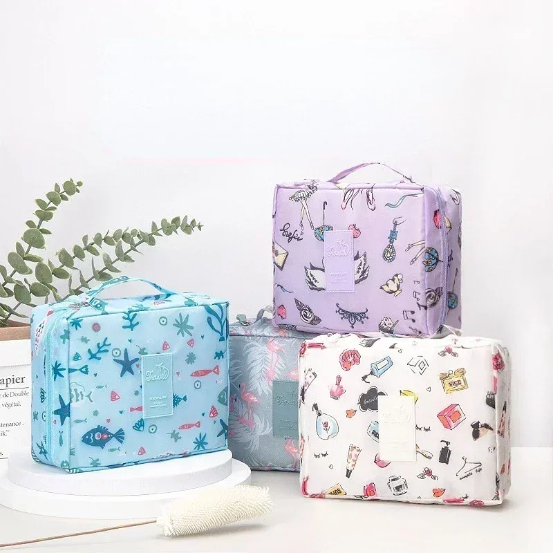 grand sac à cosmétiques de voyage pour femmes, fourre-tout imperméable, organisateur de maquillage, trousse de toilette féminine, trousse de maquillage, pochette de rangement, boîte pour dames