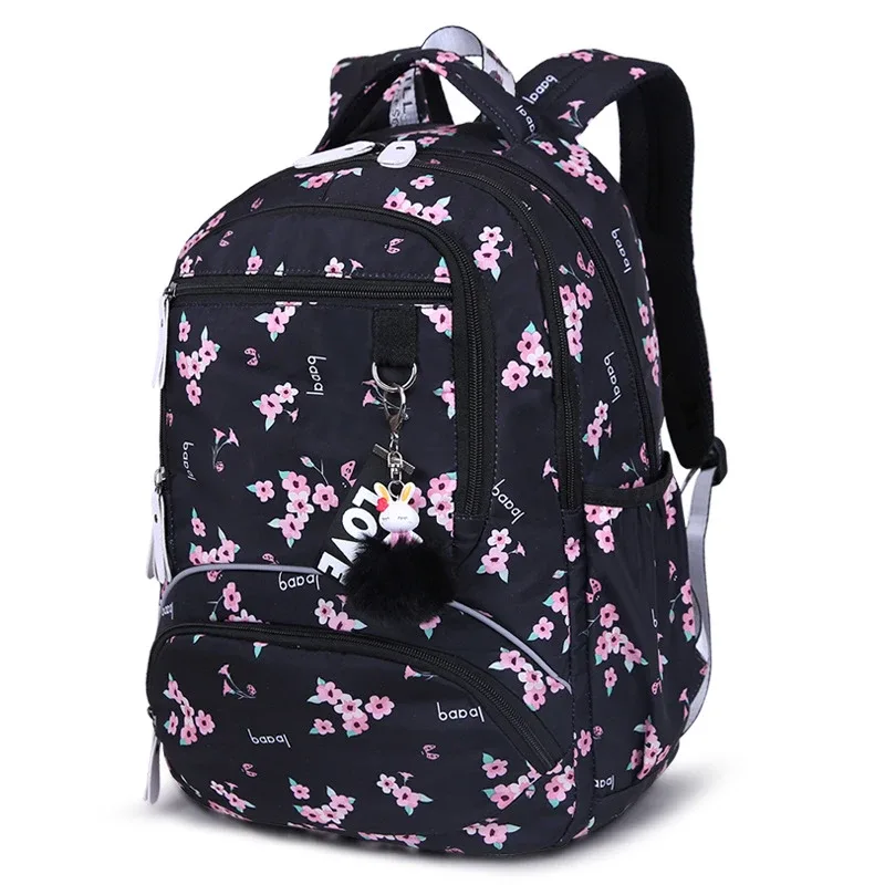 sac à dos imprimé floral pour jeunes filles, sac à dos pour écoliers primaires, fournitures de retour à l'école, sac de livre