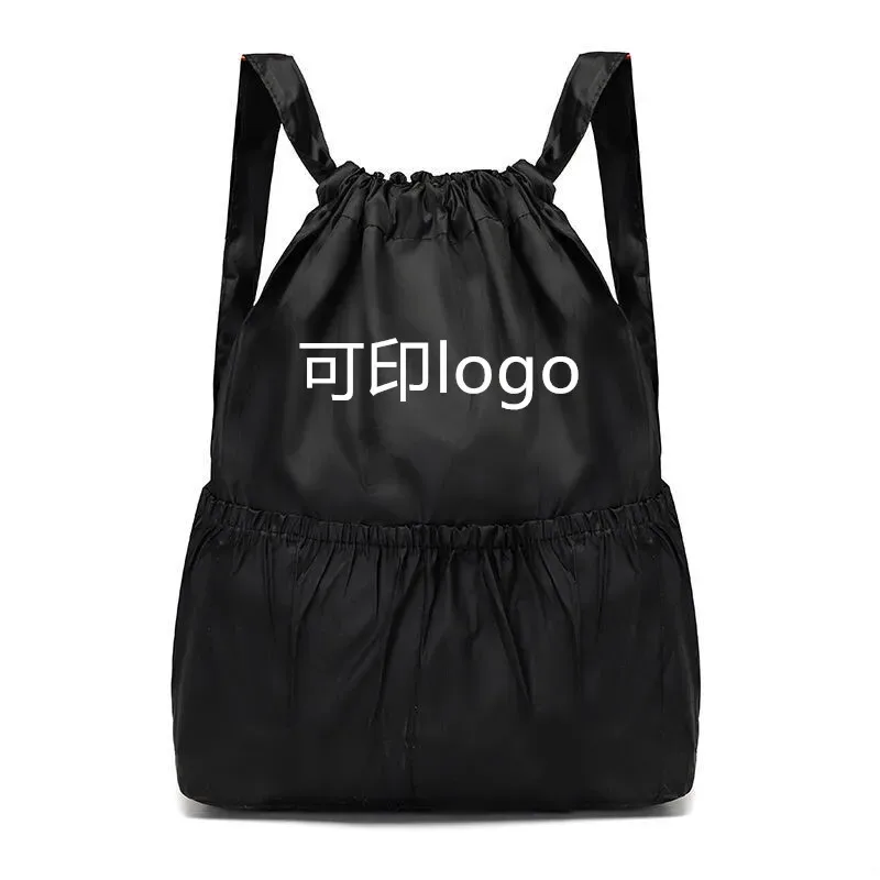 sac à dos à cordon de serrage pour femmes, sac à cordon en nylon, grande capacité, sac à bandoulière léger et polyvalent pour maman