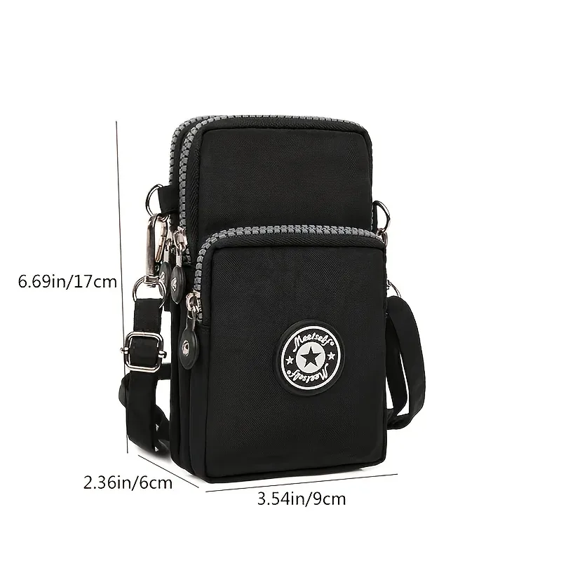 sac à bandoulière vertical pour téléphone portable pour femmes, bras suspendu, sac pour téléphone portable pour personnes âgées, sac en tissu pour le cou, petit sac portable pour la marche