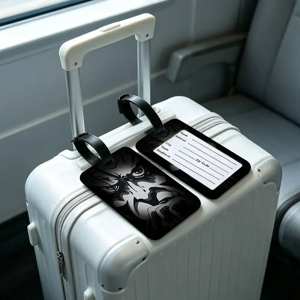 étiquette d'identification de bagage anti-perte en pvc hot band b-bohse o-onkelz, porte-carte d'information amovible, étiquette de bagage de voyage
