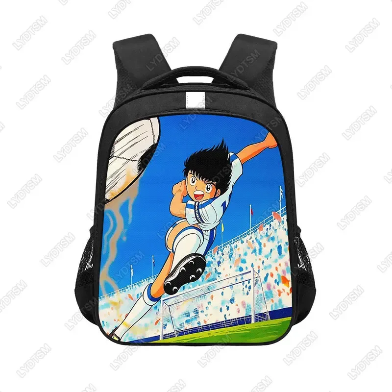 sac dos polyester noir bandoulique réfléchissante poches latérales ouvertes informatique décontracté dessin animé adolescents étudiants usage voyage