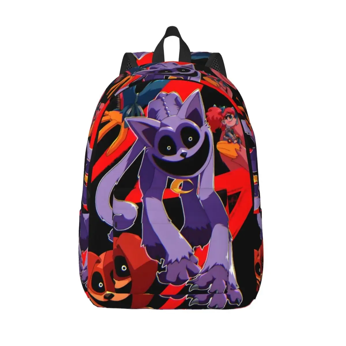 sac à dos en toile personnalisé avec impression 3d de créatures souriantes pour garçons et filles, sacs de voyage pour collège et école, sac à livres pour ordinateur portable de 15 pouces