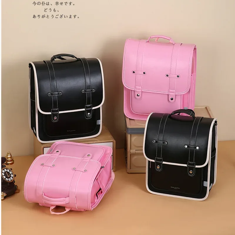 sac à dos scolaire de style japonais pour garçons et filles, grande capacité, ergonomique, randoseru, sac à dos pour élèves du primaire