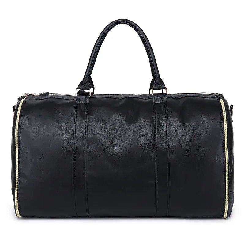 nom personnalisable gratuit, sac de voyage pratique pour vêtements, grand sac à bagages en cuir pu, sac de voyage à la mode