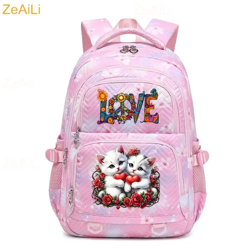 sac à dos imperméable pour femmes, motif libellule et floral, sac de voyage pour adolescentes, cartable pour adolescentes, mochila