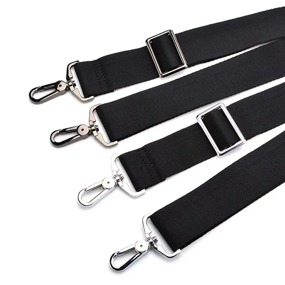 sangle de sac réglable diy en nylon noir, poignée de sac à main, bandoulière pour sac à bandoulière