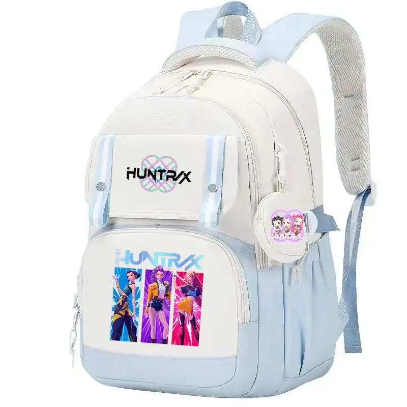 mochila kpop demon hunters – sac à dos imprimé léger, cartable pour fille, sac de voyage décontracté pour les déplacements