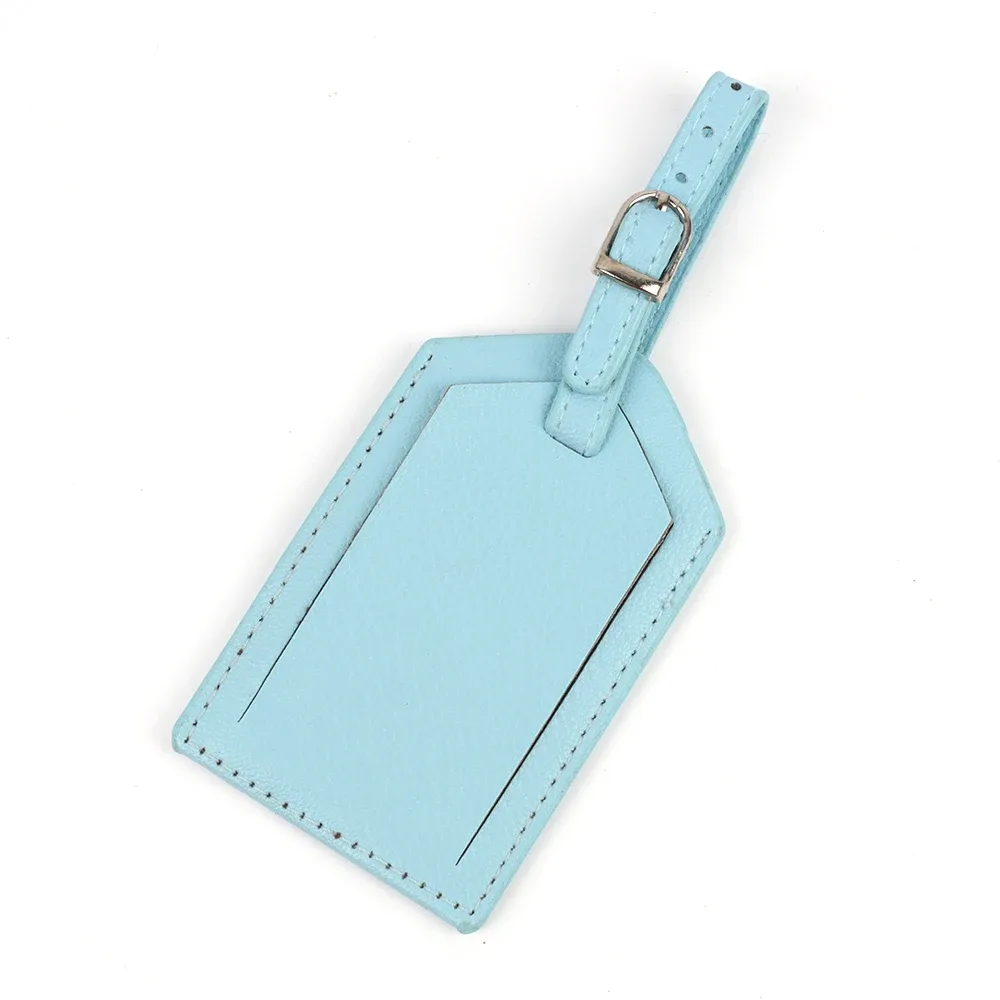 étiquettes de bagage en cuir pu, accessoires de voyage pour femmes et hommes, porte-nom et adresse pour valise, étiquettes d'embarquement, plusieurs couleurs disponibles