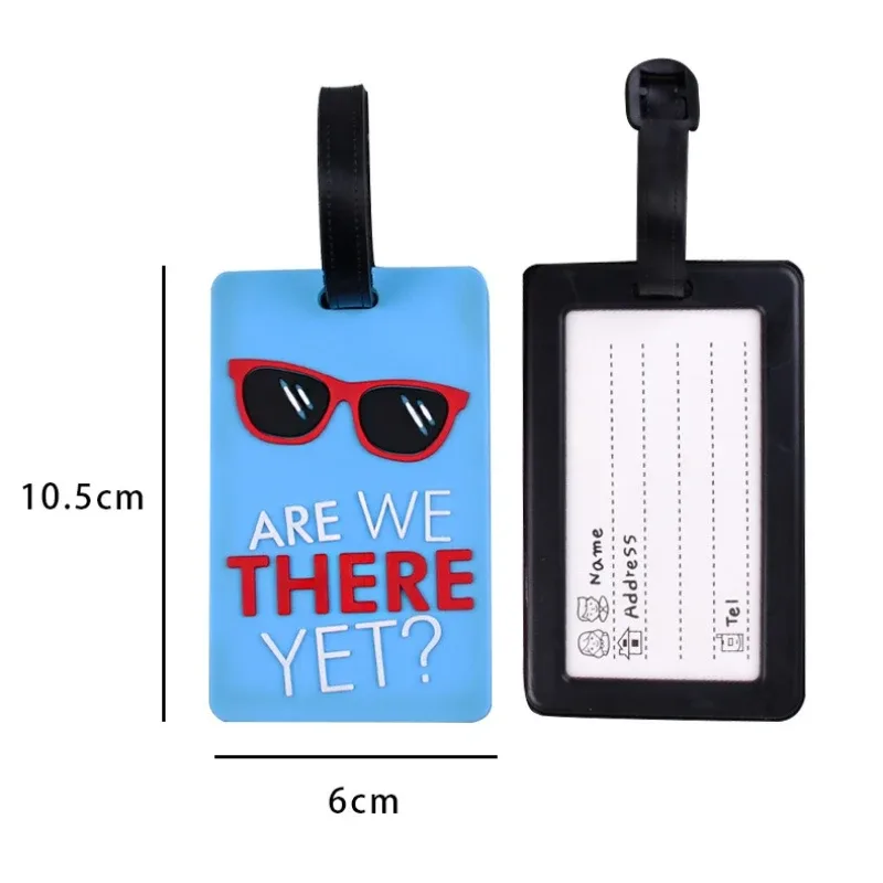 étiquette de voyage en pvc souple pour hommes et femmes, étiquette de nom de valise, étiquettes d'avion, accessoires de voyage de vacances