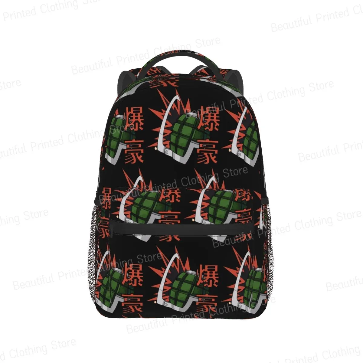 sac dos polyester dessin animé orange noir compartiments documents usage voyage école loisirs adolescents