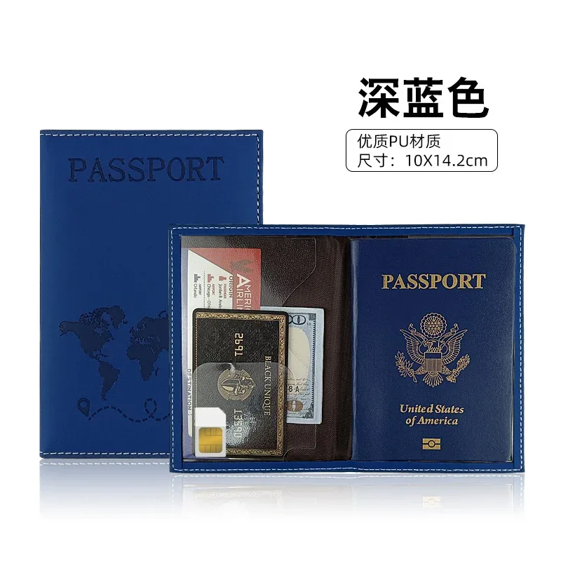 porte-passeport en pu, couverture de passeport pour billets, housse de protection pour passeport de voyage, porte-carte d'identité et de crédit, accessoires de voyage