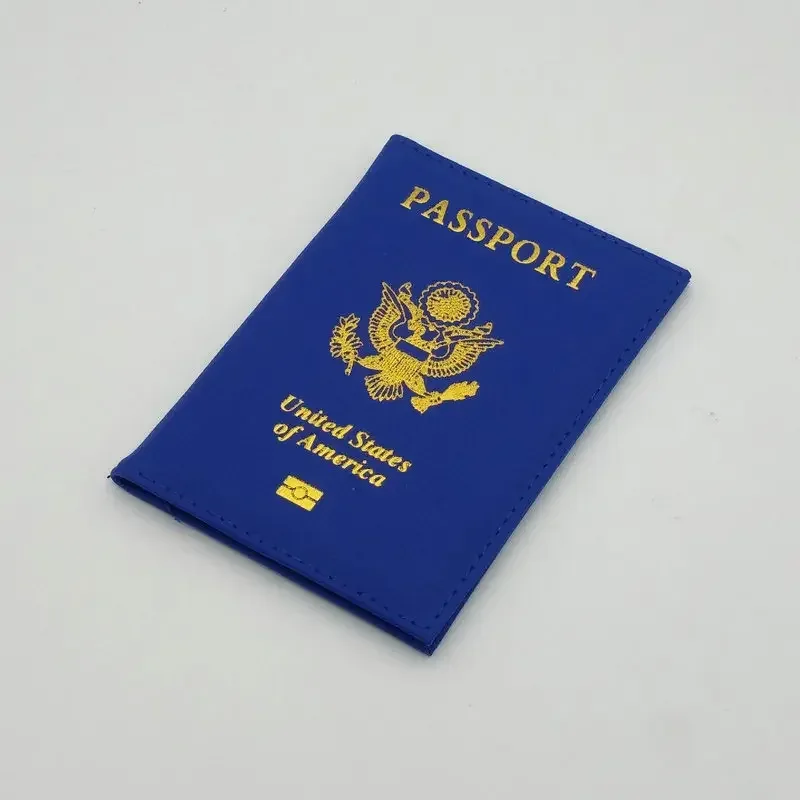 housse passeport cuir motif doré aigle feuilles rose bleu vert violet voyage document protection identité