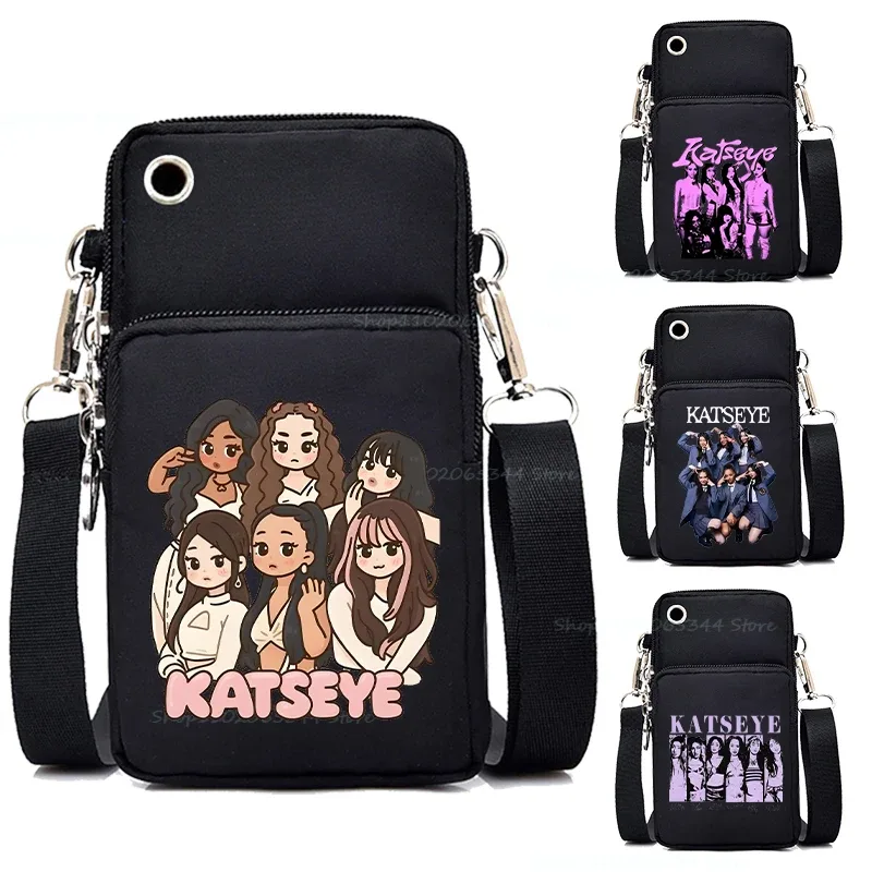 Sacs à bandoulière vintage Katseye Hip Hop pour femmes et hommes, mini sacs pour téléphone portable Katseye pour filles et garçons, nouveaux sacs à main, sacs bandoulière, cadeaux