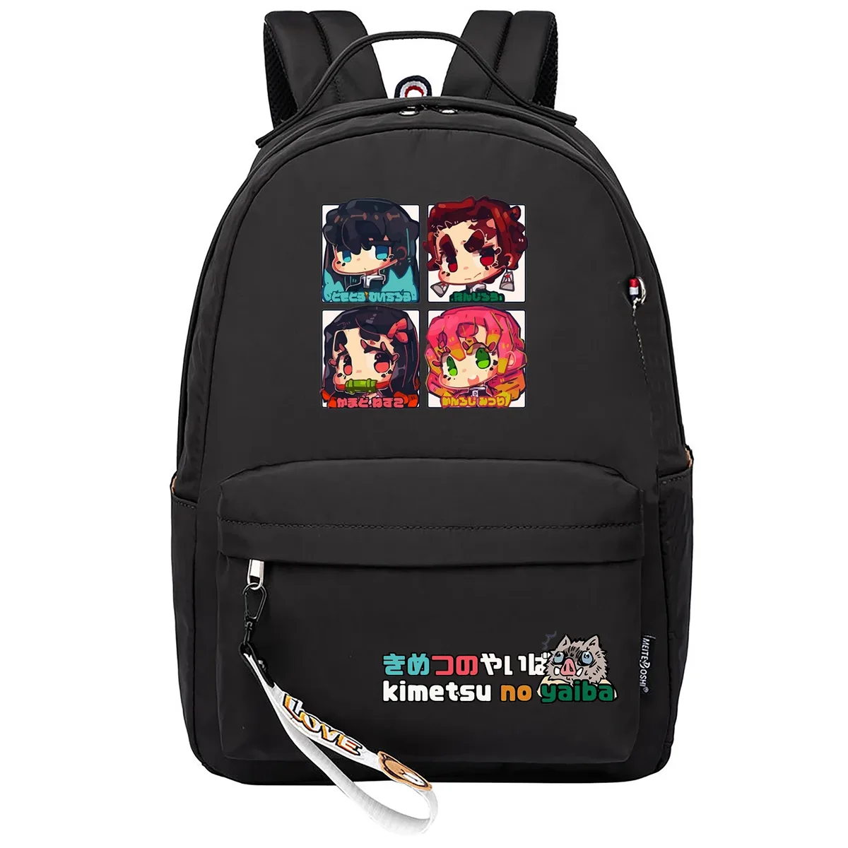 sacs d'école anime kanroji mitsuri kawaii, sac à dos de jour de dessin animé pour femmes, sac à dos de voyage rose, petite épaule pour ordinateur portable