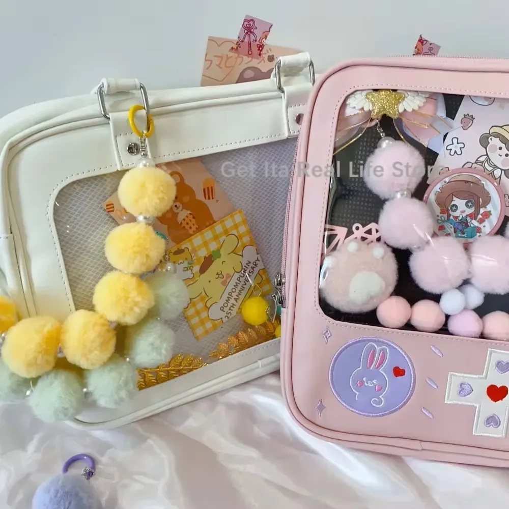 italife ita sac ornement décoration rose bleu dessin animé couleur boules de cheveux chaînes femmes fille itabag accessoires sacs à dos remplisseurs h327